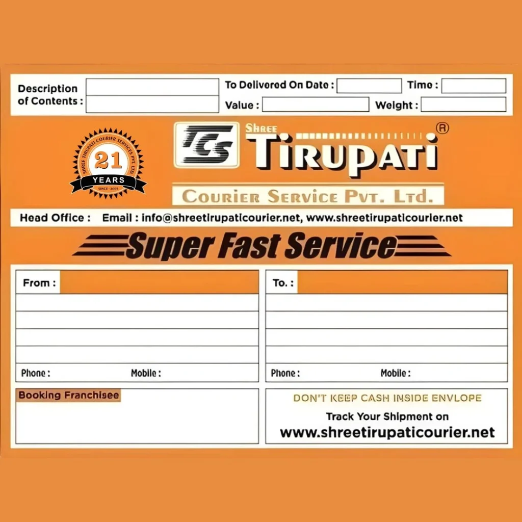 tirupati courier tracking number