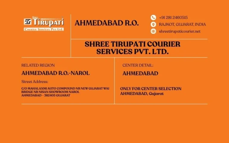 Tirupati Courier Ahmedabad
