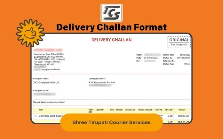 Delivery Challan Format