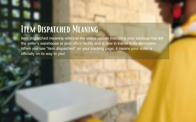 Item Dispatched Meaning