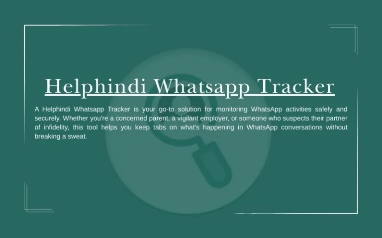 Helphindi Whatsapp Tracker